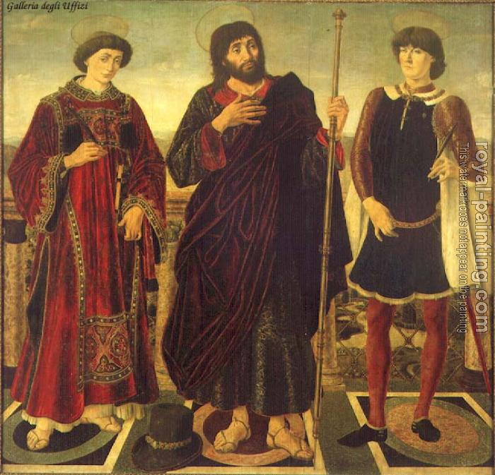Antonio Del Pollaiolo : Altarpiece of the SS Vincent, James and Eustace